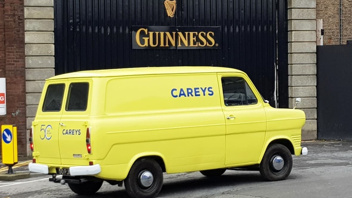 Van outside Guinness Brewery in Dublin